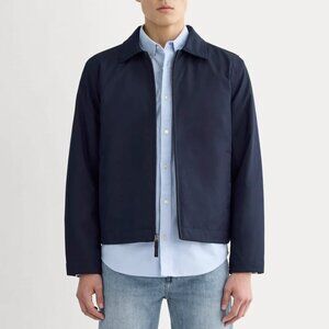 Everlane Filled Harrington Canvas Jacket in Deep Navy Blue Sz XS Oversized
